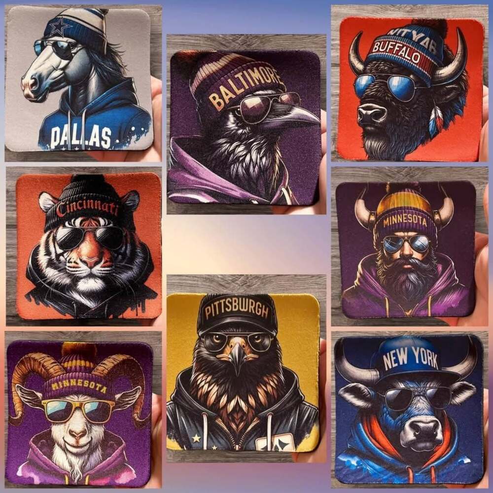 NFL Custom made Coasters - Picture 4 of 4